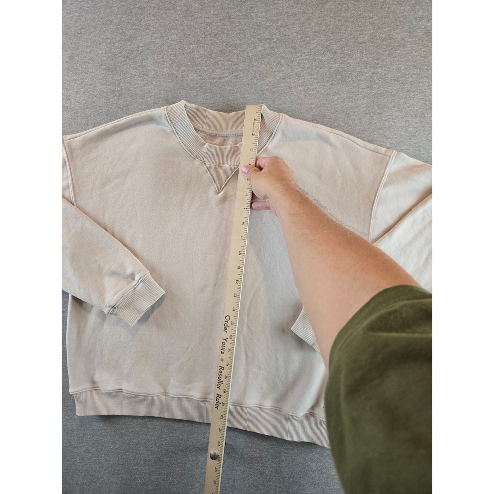 Vuori Sweatshirt Womens Small Tan Sedona Weekender Crew VW278 Relaxed Fit Boxy - Picture 8 of 10